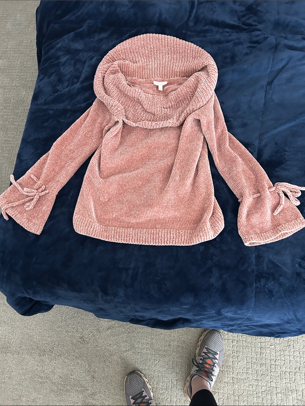 LC Cozy Plush Funnel Neck Sweater - Dusty Rose